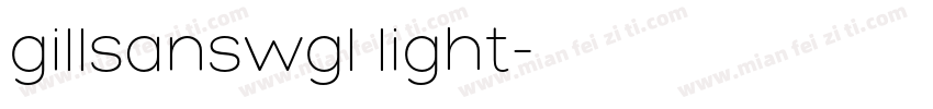 gillsanswgl light字体转换